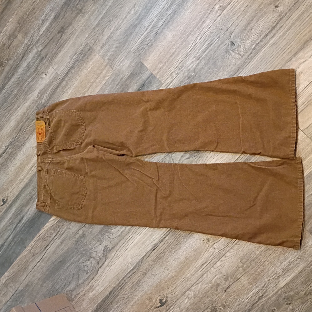 Lucky Brand Sweet 'N Low Khaki Tan Flare  Courdory Pants Size 12/31 Vintage - Picture 5 of 9